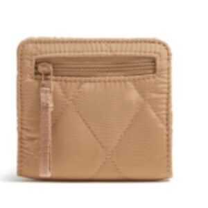 Vera Bradley small tan wallet. Zip pocket. Money & card slots. Snap closure. NWT